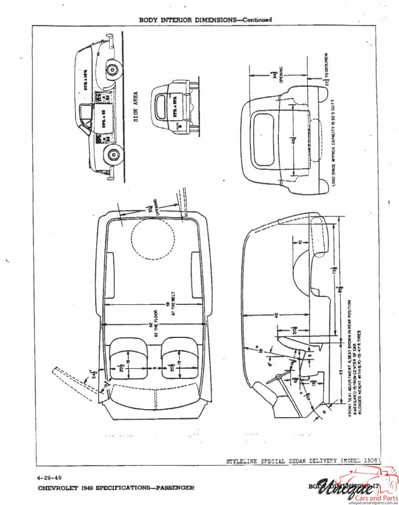 1949 Chevrolet Specifications Page 16